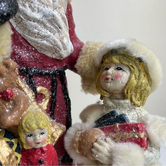 Cracker Barrel Original Christmas Collection Santa Girl Crackled Sparkly 13.5 In - Picture 11 of 16